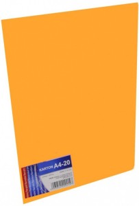 KARTON A4 20ARK.POMARAŃCZOWY FLUO