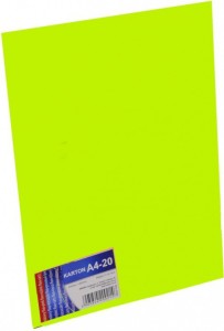 KARTON A4 20ARK.ZIELONY FLUO