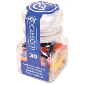 NABOJE DO PIÓR MIX KOLOR 30szt.SŁOICZEK