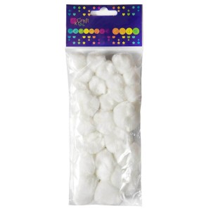 POMPONY AKRYLOWE MIX BIAŁE 24szt