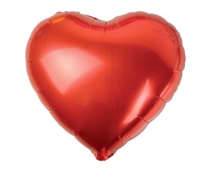BALON FOLIOWY SERCE CZERWONE 18"