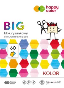 BLOK RYSUNKOWY KOLOROWY BIG A4 60K.15KOL.H.COLOR