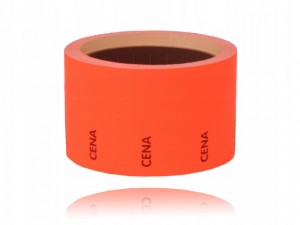 CENA ROLKA 30X50MM.Z NADRUKIEM POMARAŃCZOWA 3szt.