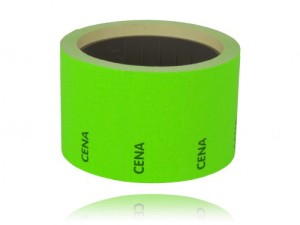 CENA ROLKA 30X50MM.Z NADRUKIEM ZIELONA 3szt.