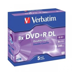 DVD+R 8,5GB VERBATIM 8X /5/ DUAL LAYER