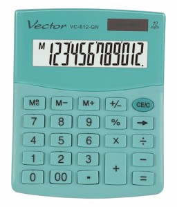 KALKULATOR VECTOR BIUROWY VC-812GN 12-POZ.ZIELONY
