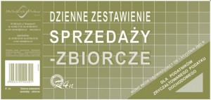 DZIENNE ZESTAWIENIE SPRZEDAŻY ZBIORCZE 1/3A4