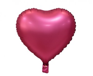BALON FOLIOWY 18" SERCE MATOWE C.RÓŻOWE