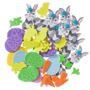 NAKLEJKI Z PIANKI KRÓL./KURCZ./PISANKI/MARCH.48szt