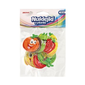 NAKLEJKI Z PIANKI PVC47 OWOCOWE BUŹKI 22szt.