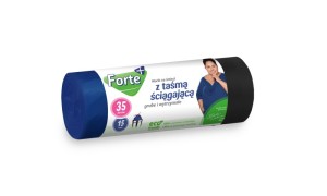 FORTE+ WORKI NA ŚMIECI LDPE Z TAŚMĄ 35L.15szt.