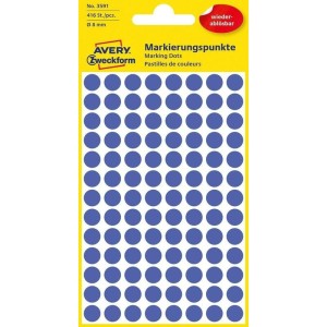 KÓŁKA DO ZAZNACZANIA 8mm NIEBIESKIE 416szt.