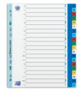 PRZEKŁADKI A-Z A4+ PP KOLOROWE