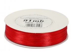 WSTĄŻKA SATYNOWA 3MM/91MB CZERWONA