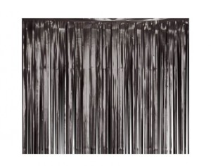 KURTYNA MATOWA CZARNA 100x200cm