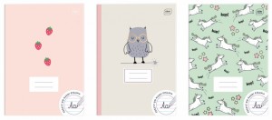 ZESZYT A4 32K.TRZY LINIE KOLOROWE UV GIRLS