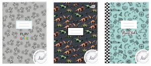 ZESZYT A4 32K.TRZY LINIE KOLOROWE UV BOYS