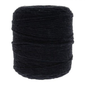 SZNUREK BAWEŁNIANY DO MAKRAMY CZARNY 3MM/100M