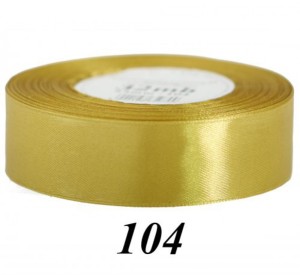 Wstążka satynowa 25mm/32mb, prawdziwe złoto