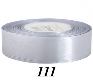 Wstążka satynowa 25mm/32mb, jasnosrebrna