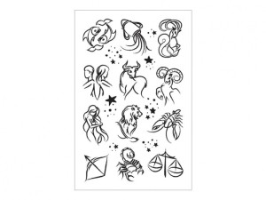 TATUAŻ 16012 8,5X13CM HOROSKOP