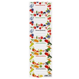 NAKLEJKI NA PRZETWORY OWOC/WARZ. /25 szt / 9927