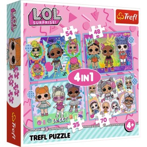 Puzzle 4w1 - Poznaj laleczki !