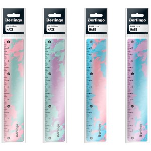 Berlingo Linijka plastikowa 15 cm "Haze" (48 szt.)