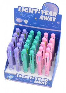 DŁUGOPIS AUTOMAT.LIGHT YEAR AWAY 6 KOLORÓW /30szt/