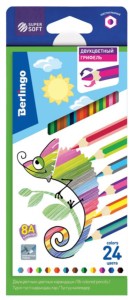 BERLINGO KREDKI OŁÓWKOWE DWUKOL.HEKSAG.12/24 KOL.