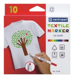 MARKERY DO TKANIN CENTROPEN 10KOL.