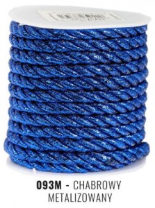 SZNUR ATŁASOWY METALIZOWANY 6MM/10Y CHABROWY