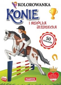 KOLOROWANKA KONIE I SZKÓŁKA Z NAKLEJKAMI