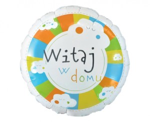 BALON FOLIOWY 18" WITAJ W DOMU