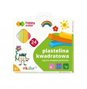 PLASTELINA SZKOLNA KWADRATOWA 24KOL.H.COLOR