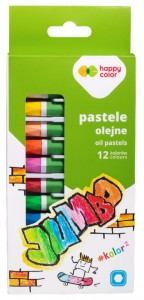 PASTELE OLEJNE JUMBO 12KOL.HAPPY COLOR