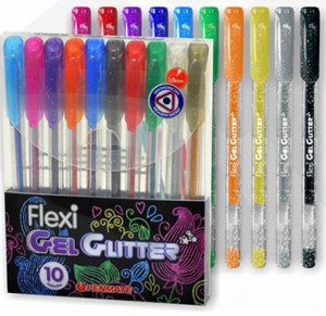 PENMATE DŁUGOPIS ŻELOWY FLEXI BROKATOWY 10 KOL.