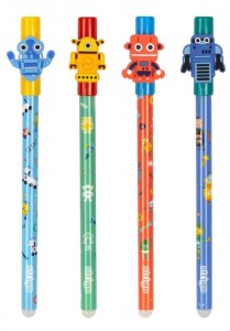 STRIGO DŁUGOPIS WYMAZYWALNY ZE SKUWKĄ ROBOT