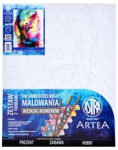 Zestaw z farbami, malowanie wg. numerów, podobr. 4