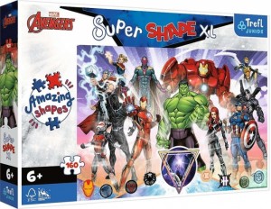 Puzzle 160 XL Super Shape - Odwaga Avengers!