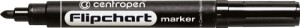 MARKER FLIPCHART CENTROPEN OKRĄGŁY CZARNY
