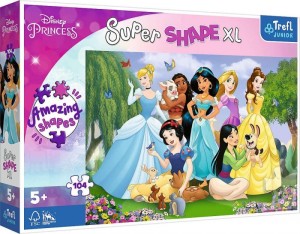 Puzzle 104 XL Super Shape Księżniczki w ogrodzie!