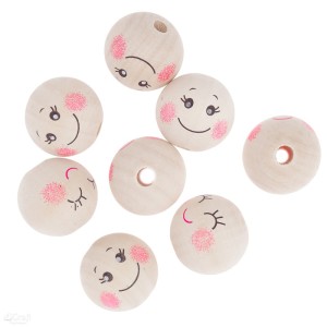 DREWNIANE KORALIKI KULKI 3cm.BUŹKI 8szt.