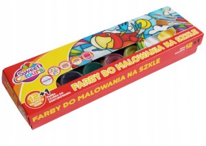 FARBY DO MALOWANIA NA SZKLE 12+1 KOL.20ML.SW.COL.