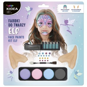 FARBKI DO TWARZY ZESTAW ELFIE USZY KIDEA
