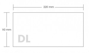 KOPERTA DL 110x220 SK BIAŁA 50szt