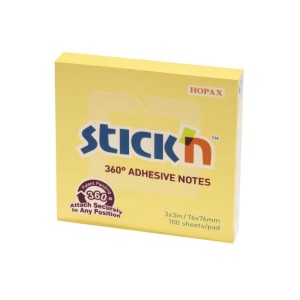 BLOCZEK SAMOP. 76x76 100k 360 STOPNI CIEMNY ZÓŁTY