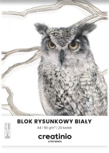 BLOK RYSUNKOWY TOP CREATINIO A4 20K.90gr.BIAŁY