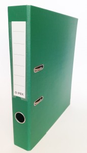 SEGREGATOR A4 5cm ZIELONY DWUST.OKLEJANY