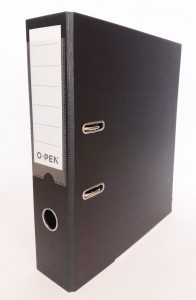 SEGREGATOR A4 7,5cm CZARNY DWUST.OKLEJANY